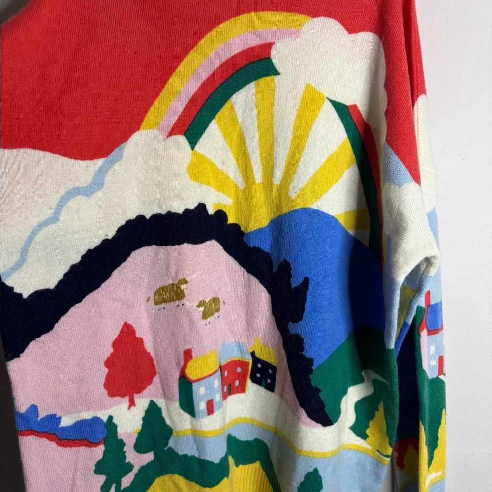 Boden Margot cashmere Colorful Graphic Sweater - Picture 3 of 3